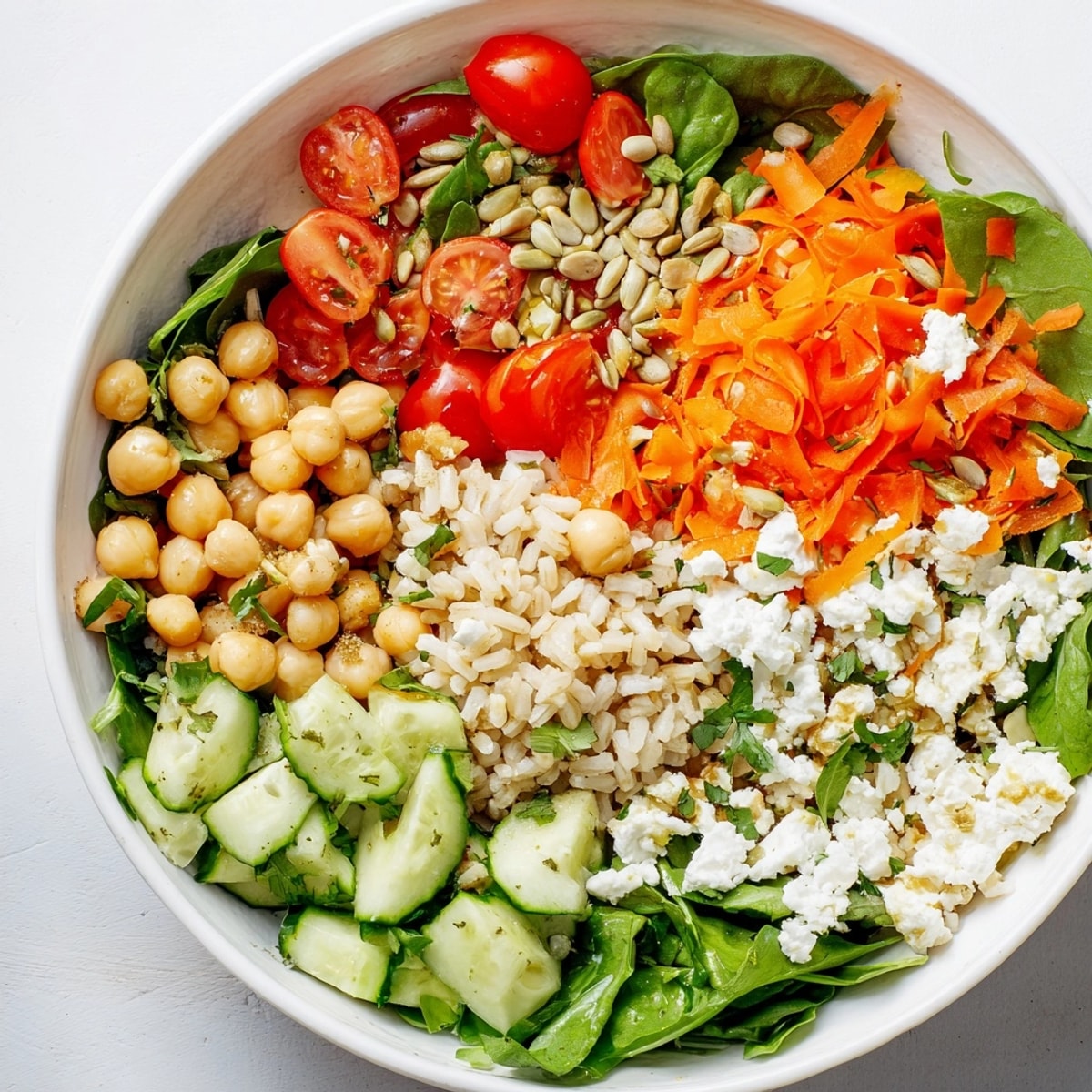 Golden 15-Minute Grain Bowl recipe: A nutritious, quickly assembled lunch with crisp vegetables.