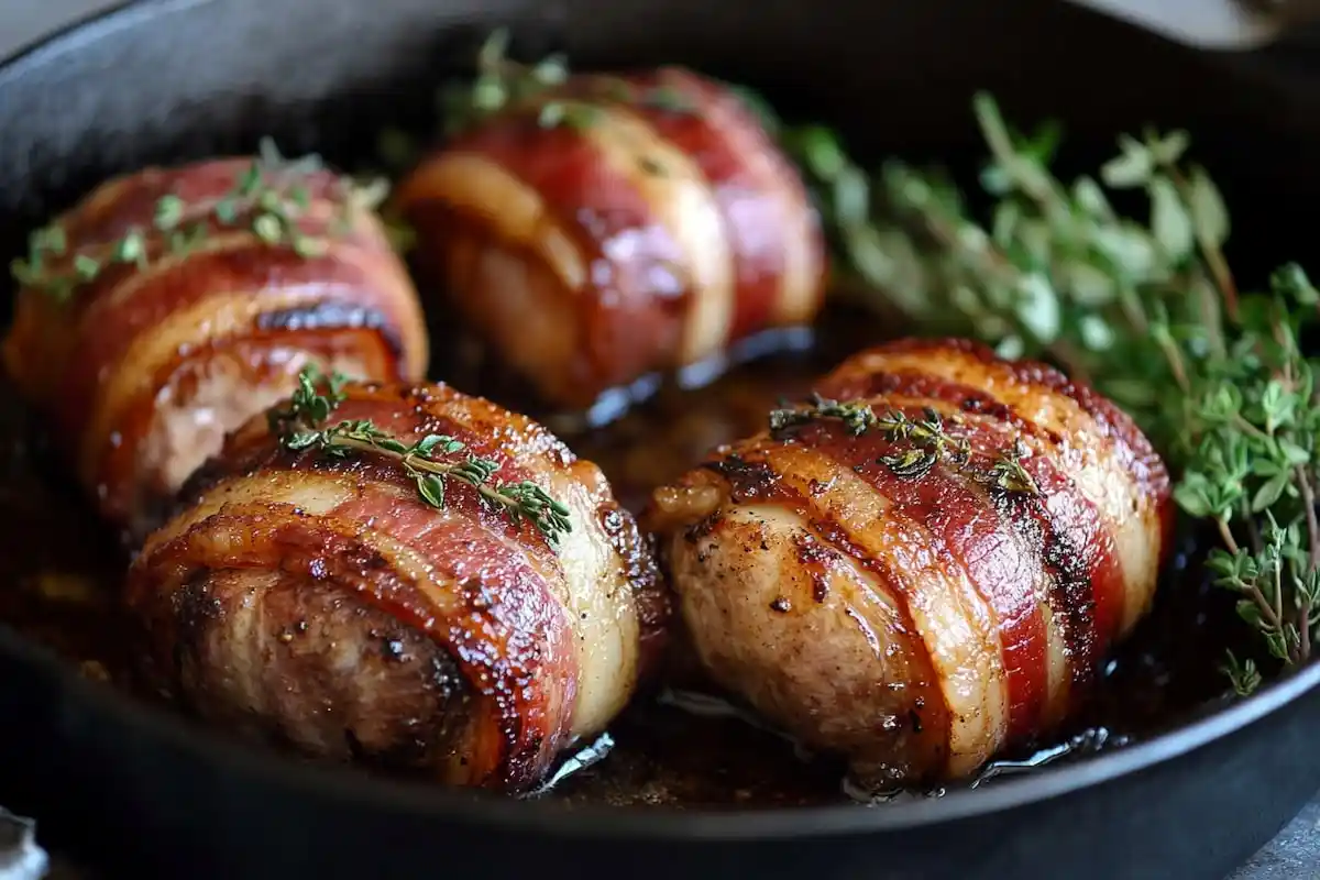 Bacon wrapped filet mignon