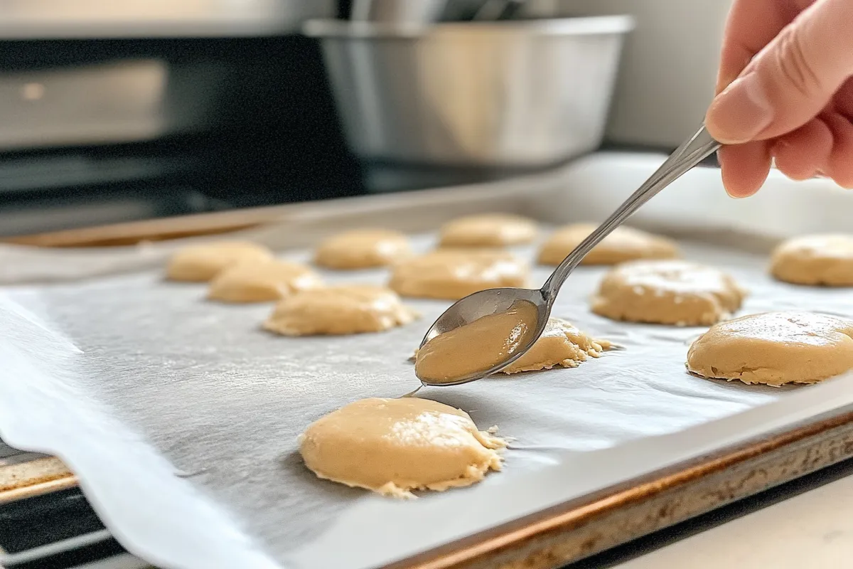 Mini cookies baking process