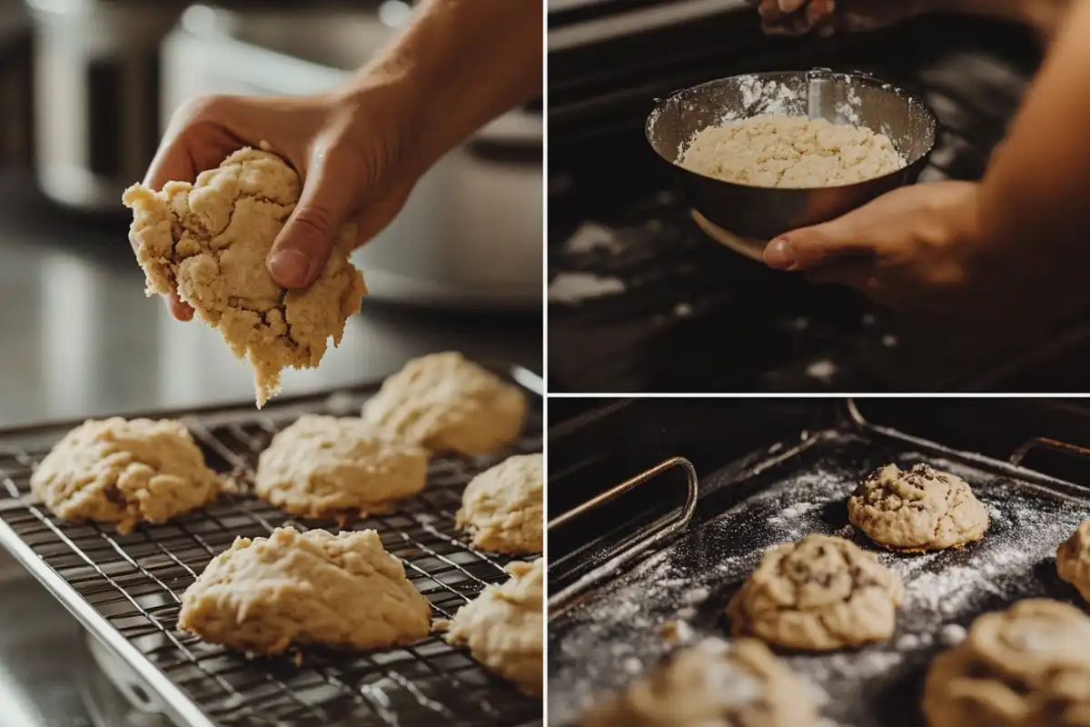 Banana bread cookies preparation