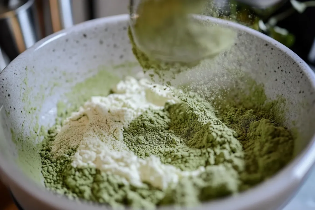 matcha powder close-up