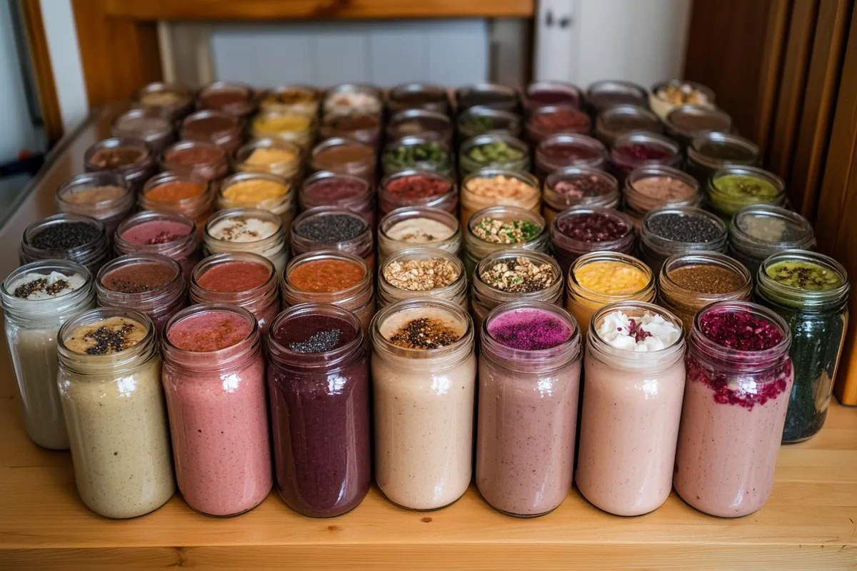 Variations of Greek yogurt smoothies