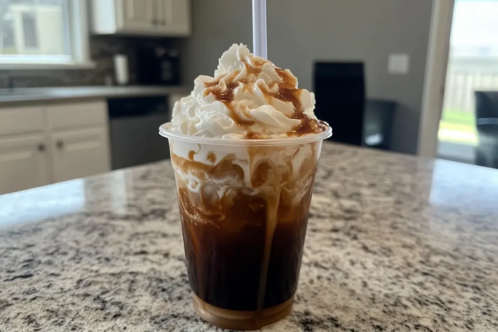 Dunkin’ Decaf Cold Brew in a cup with ice