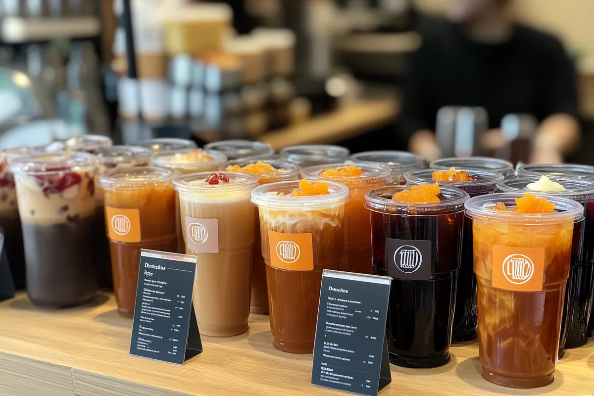 Dunkin' cold brew options with decaf label