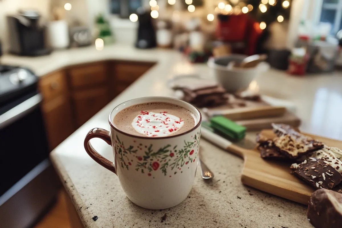 Seasonal and festive appeal of peppermint hot chocolate