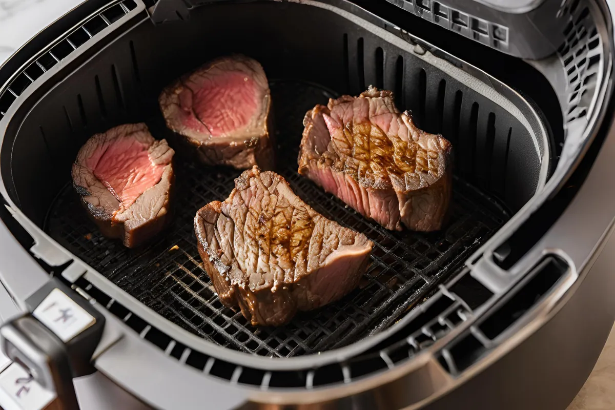 How long does it take to cook filet mignon in an air fryer cook