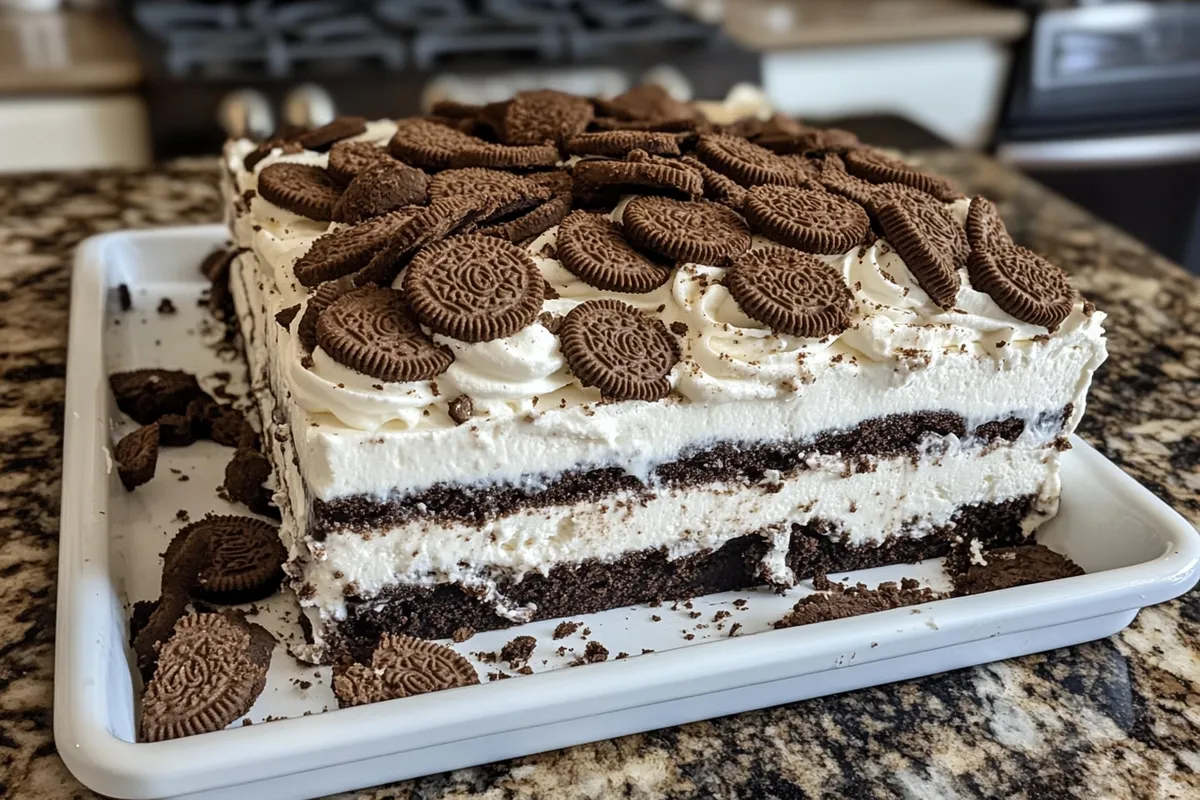 Icebox cake with substitute cookies