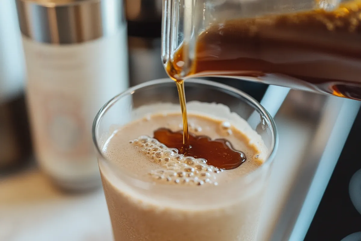 Milkshake with maple syrup in New England