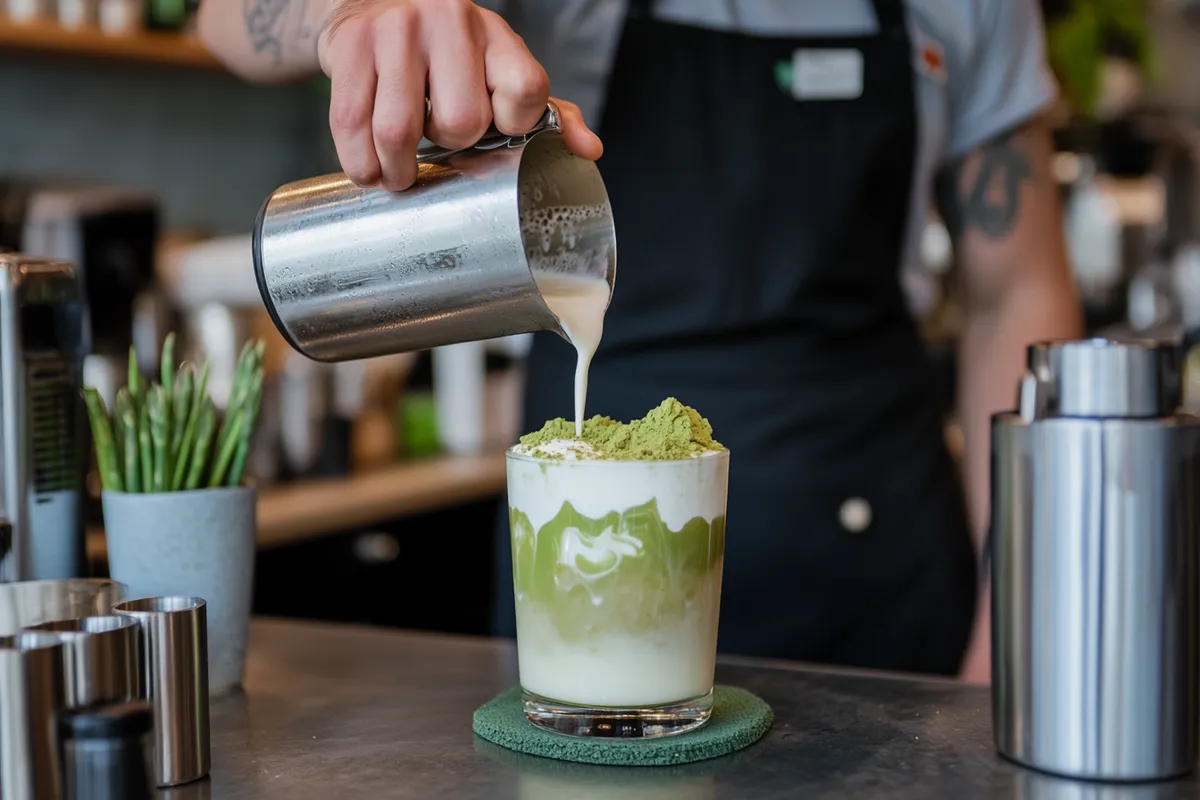 oat milk pour into glass