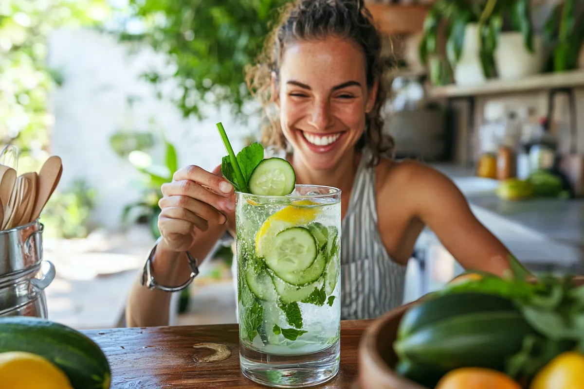 Benefits of cucumber lemon water