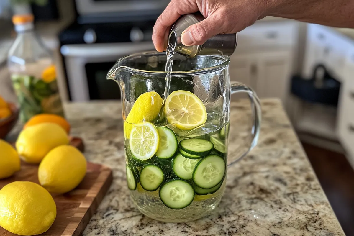 How to make cucumber lemon water