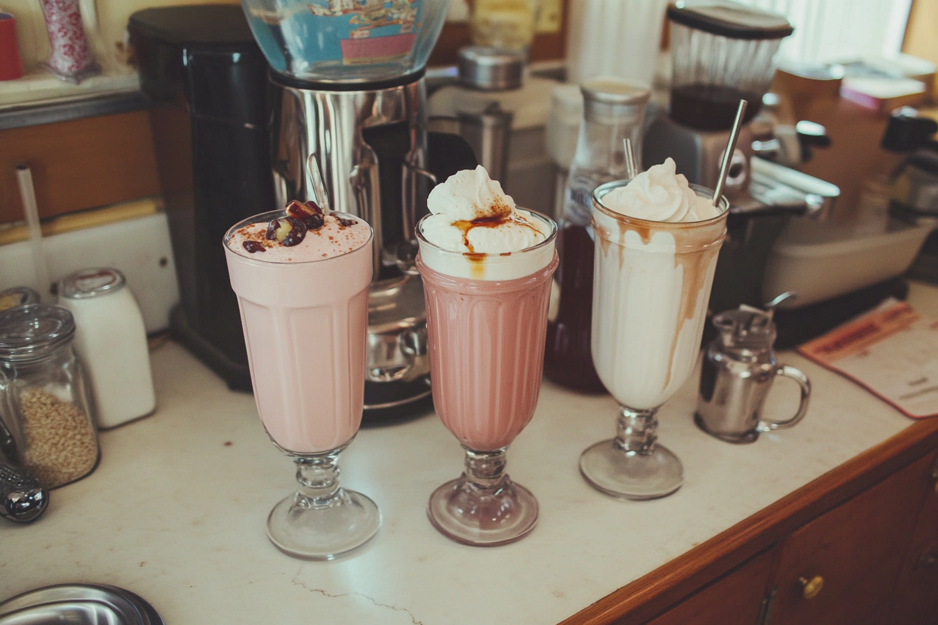 Old-fashionedmilkshake, soda fountain