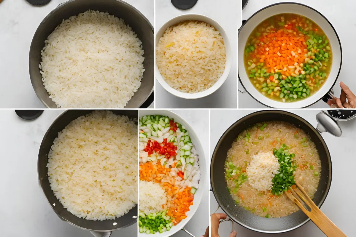 What is sizzling rice soup made of SbS