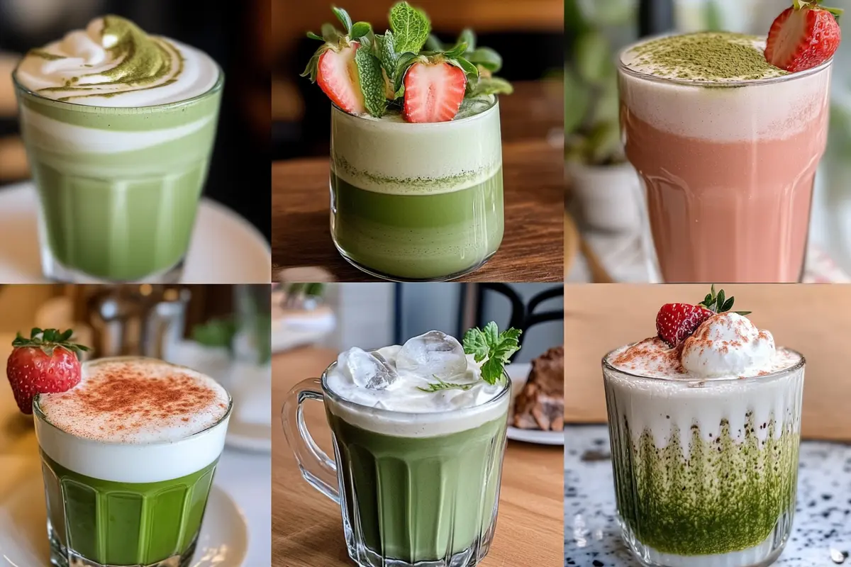 Strawberry Matcha Latte Variations