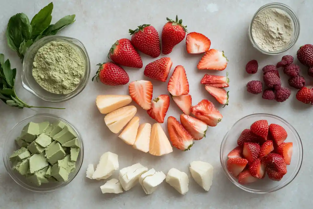 Matcha and strawberry flavor science