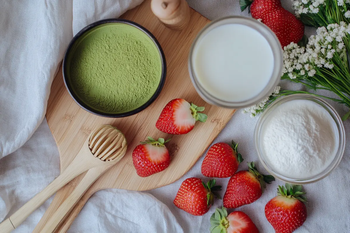 Taste of Strawberry Matcha Components