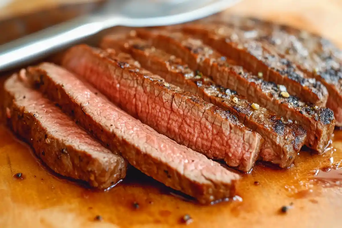 Resting and slicing a chuck eye steak