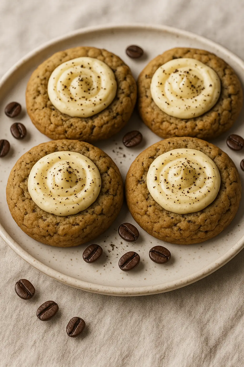 Coffee Cheesecake Cookies